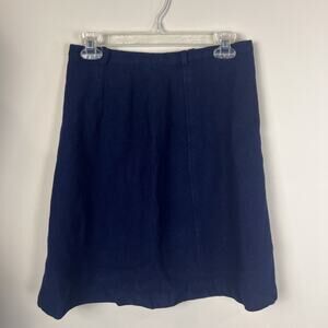 Vintage Skirt Navy Skirt 100% Wool Union Made Label Small